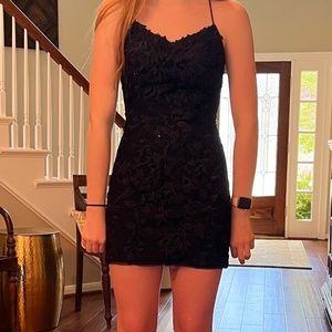 Sherri Hill Short Lace Fitted Dress 51351